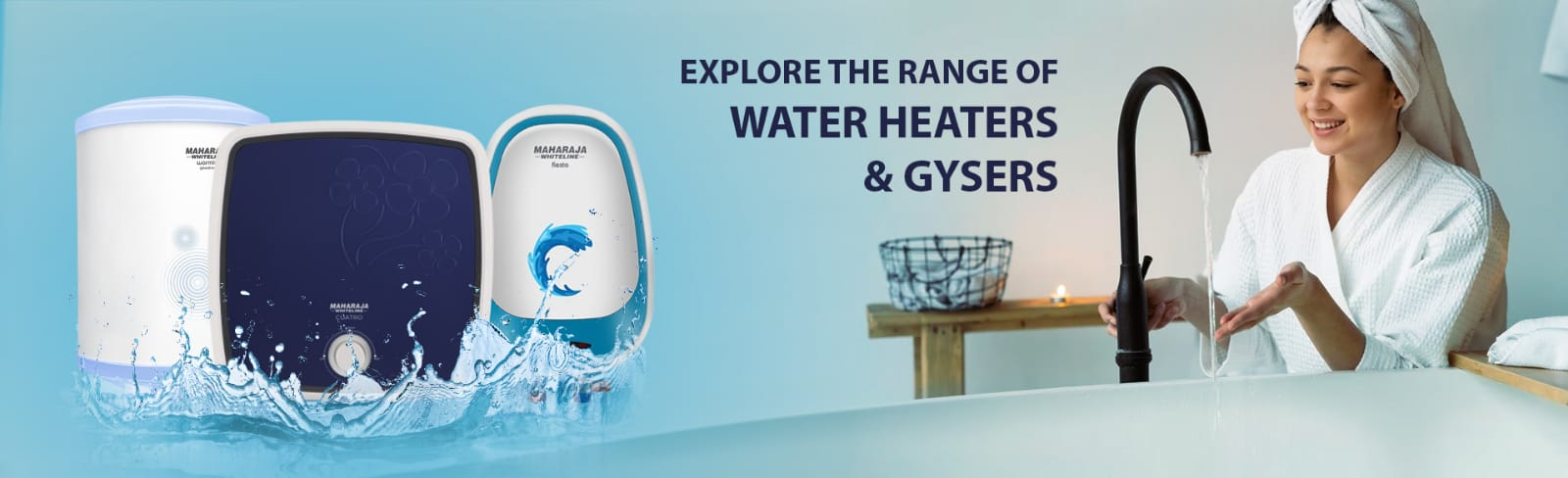 Shop water heaters and geysers